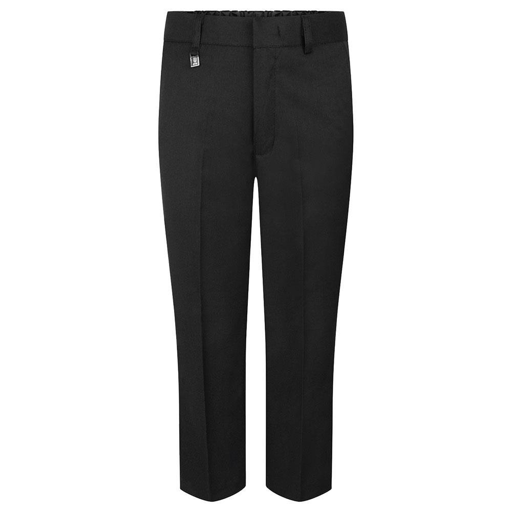 Junior School Trousers with Adjustable Waist, Zeco Brand, Black - Kids-Biz
