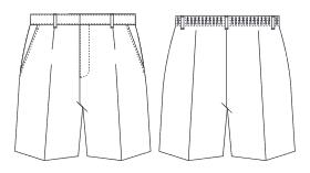 Lined School Shorts Bermuda Style, Banner Brand, Grey - Kids-Biz