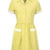 Webshop Gingham Dress - Belt Yel