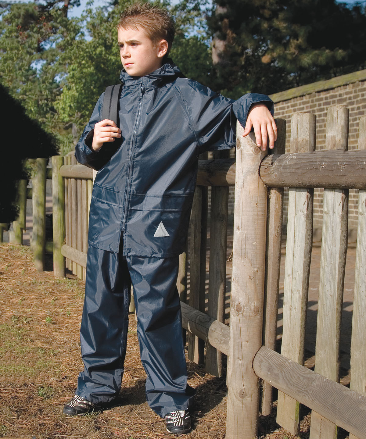 Result Junior Kids Waterproof Windproof Rain Suit Jacket/Coat & Trousers Set 