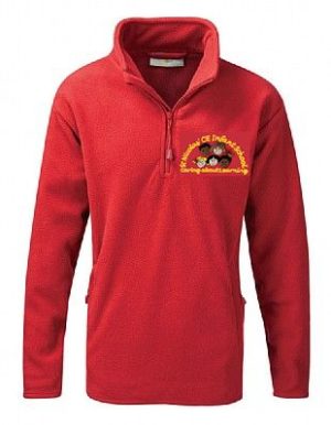 Red Fleece with embroidered St Nicolas School logo