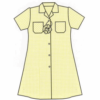 Banner Gingham A-Line Dress (Buttoned Front), Yellow - Image 2
