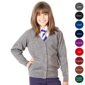 CCAK01 Soft Wool Mix School Cardigan with V Neck