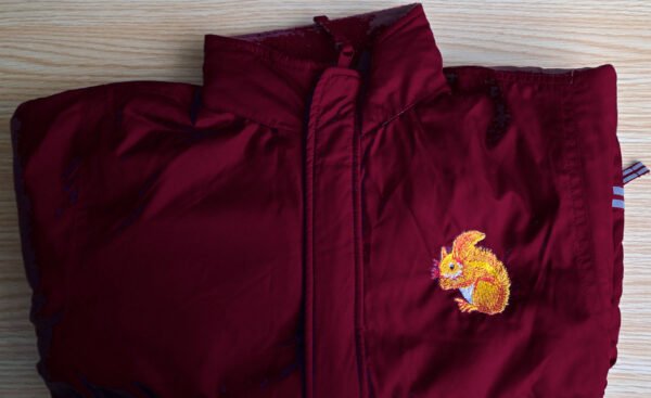 Squirrel Embroidered Maroon Reversible Jacket Jerzees 875B