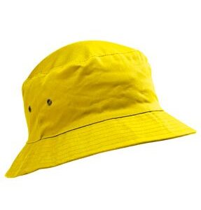 Childs Cotton Bucket-Style Sun Hat, Yellow (2 sizes)