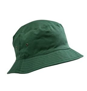 Childs Cotton Bucket-Style Sun Hat, Bottle Green, 56cm