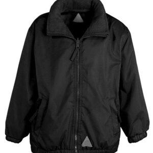 Kids Reversible Fleece School Jacket, Banner Mistral Brand, Black