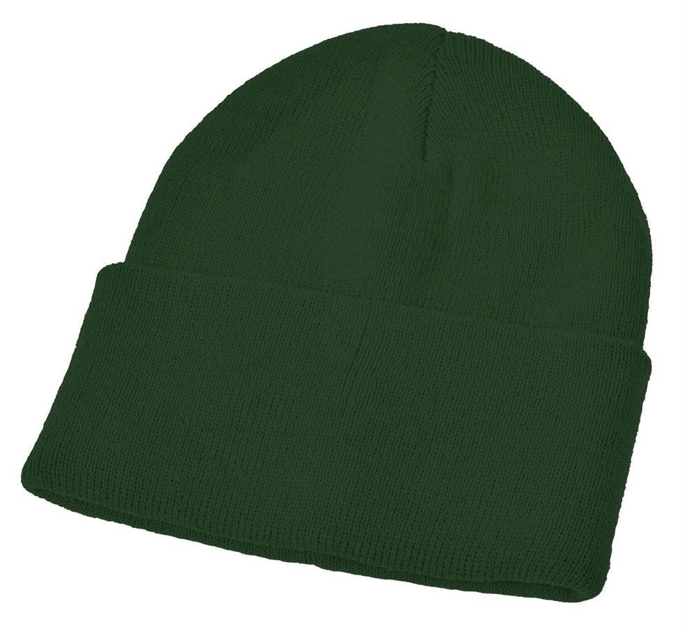 Childs Knitted Hat with Turn Up, Brown - Image 4