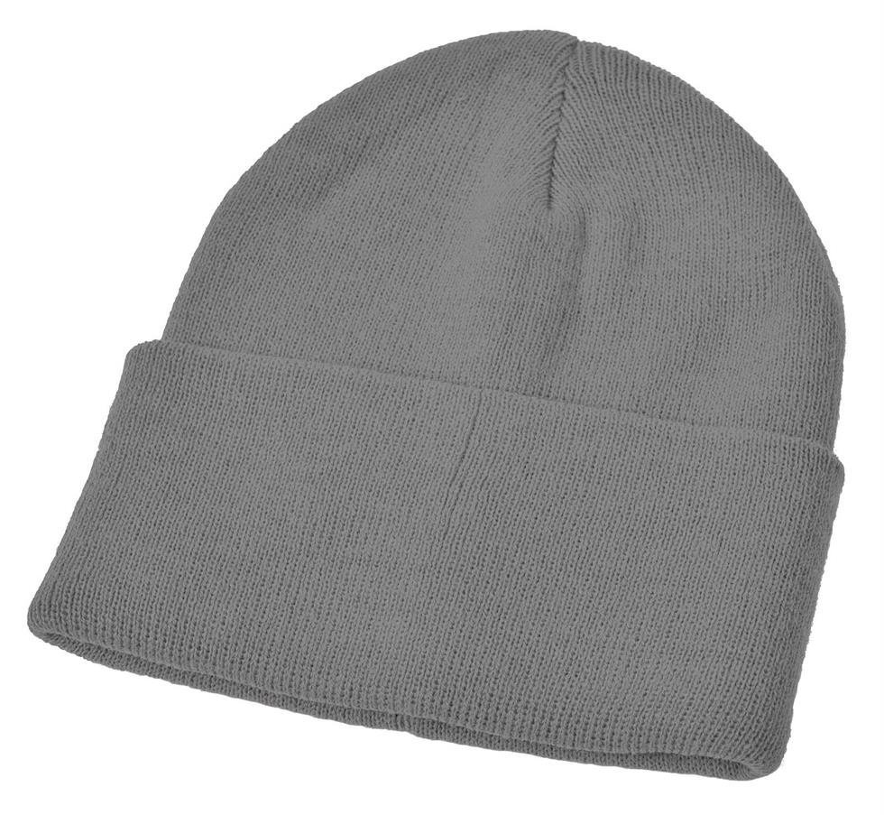 Childs Knitted Hat with Turn Up, Brown - Image 5