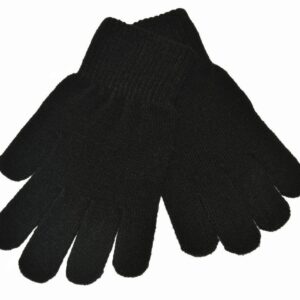 Childs Knitted Gloves, Black