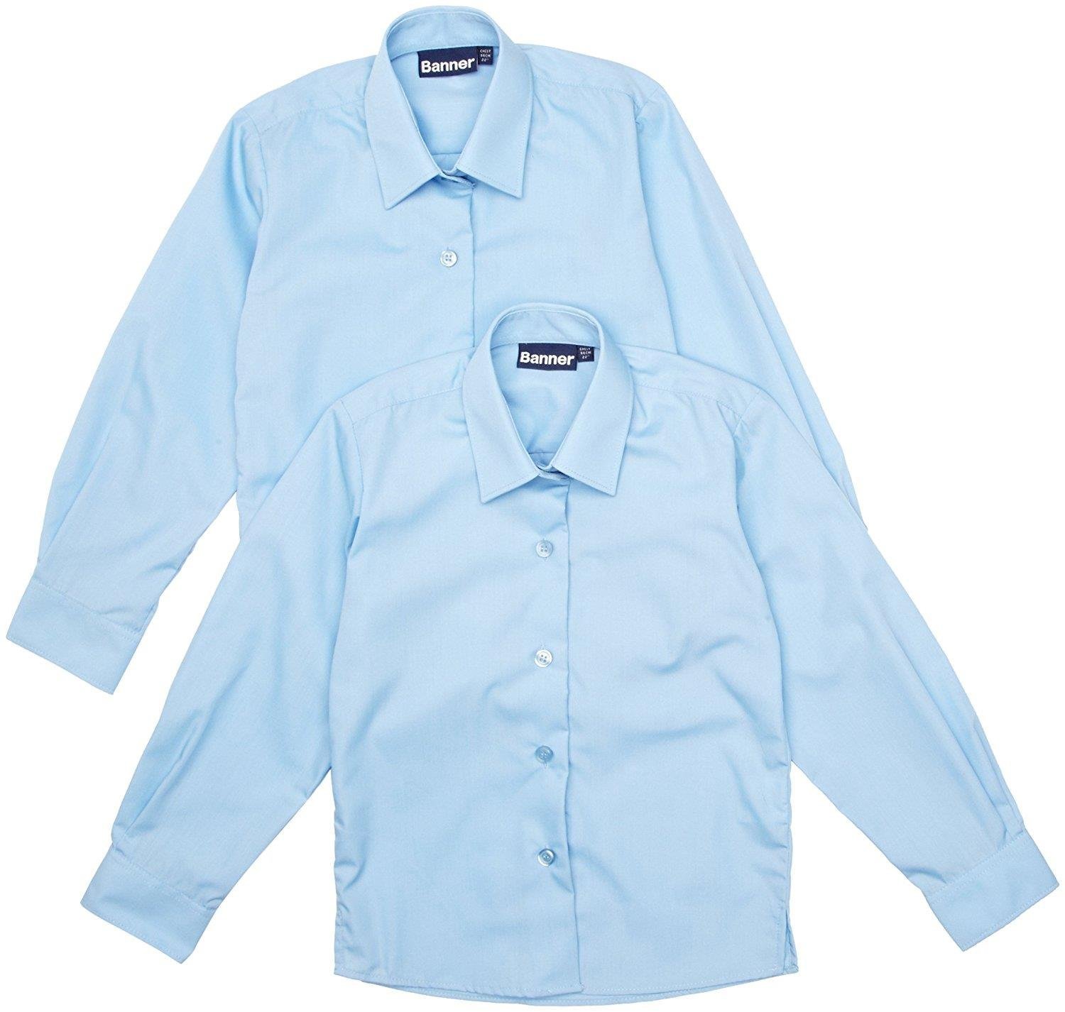 Banner Long Sleeved Blouse, Pack of 2, Blue - Image 4