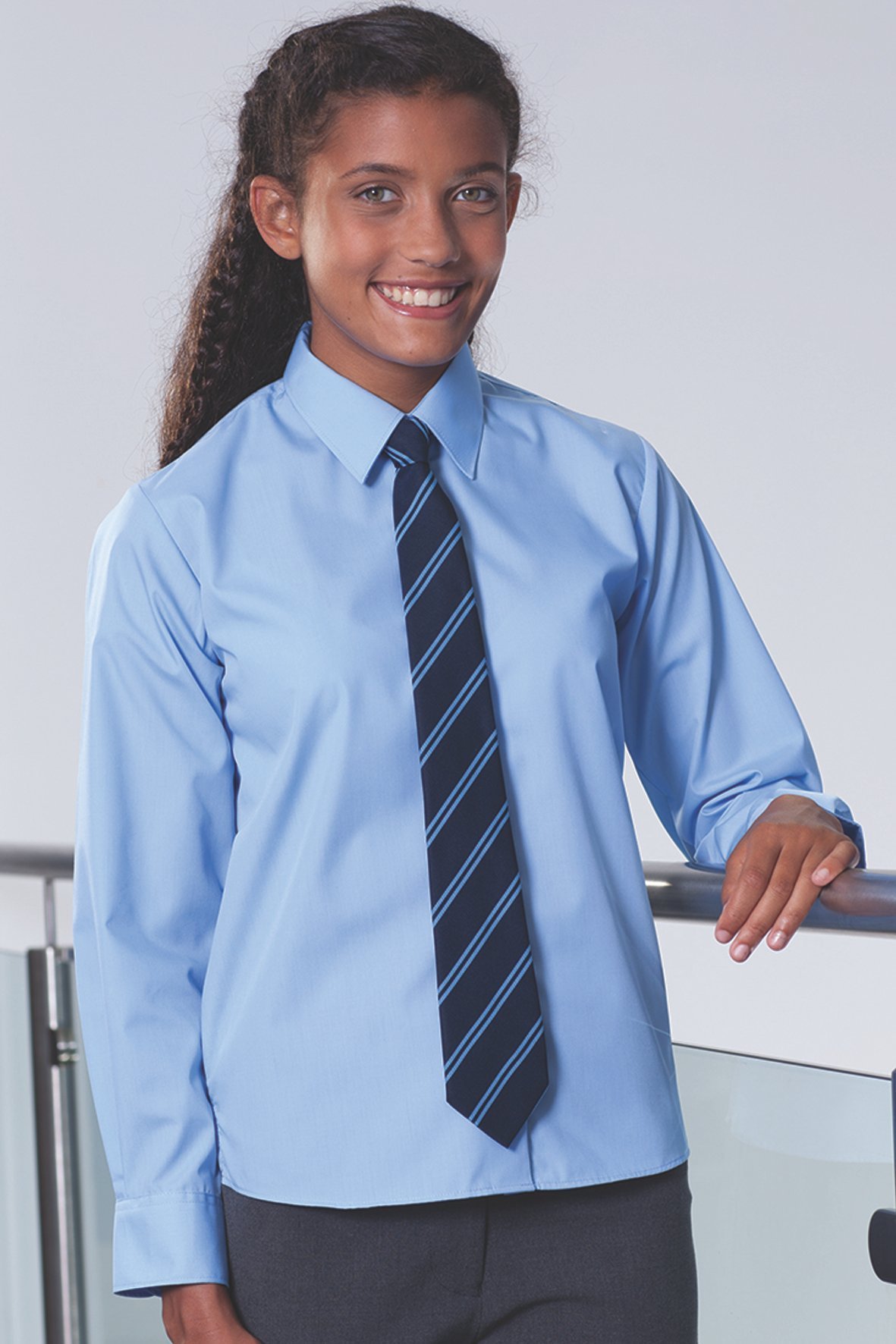Banner Long Sleeved Blouse, Pack of 2, Blue - Image 5
