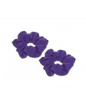 Velvet Scrunchie, Pack of 2, Purple
