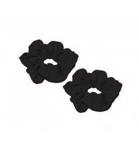 Velvet Scrunchie, Pack of 2, Black