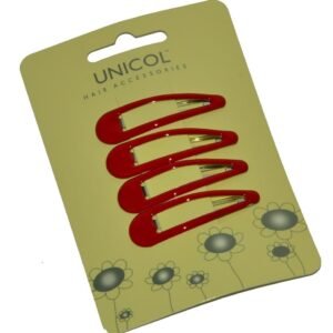Hair Clips  Pack of 4  Red