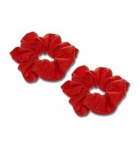 Soft Jersey Scrunchie  Pack of 2  Red