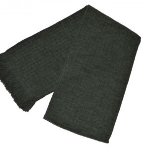 Childs Knitted Ribbed Scarf Grey