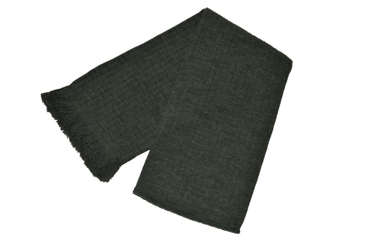 Childs Knitted Ribbed Scarf Grey