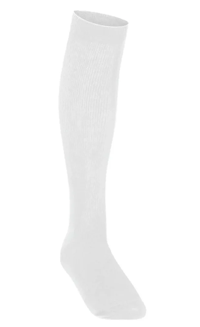 Long Ribbed White Zeco Socks