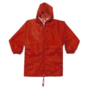 Lightweight Childs Rain Jacket Cagoule in a Bag, Red
