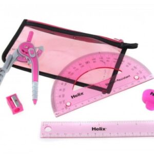 School Stationery Kit, Pink, Helix brand
