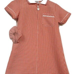 Gingham Dress with Scrunchie (Offer), Innovation brand, Red