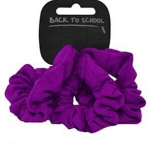 Soft Jersey Scrunchie, Pack of 2, Purple, Unicol Turner Brand