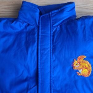 Squirrel Embroidered Reversible Fleece Jacket, Jerzees/Russell brand, Royal, age 5/6