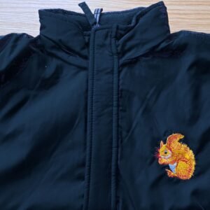 Squirrel Embroidered Reversible Fleece Jacket, Jerzees/Russell brand, Navy, age 5/6
