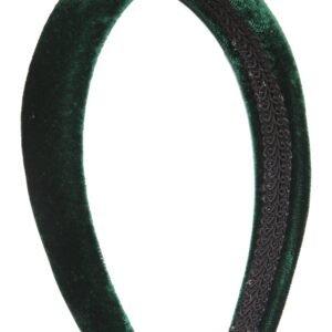 Girls Velvet Hairband  Bottle Green