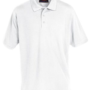 Kids White Heavyweight Polo Shirt, Banner Blue Max Cogs Brand