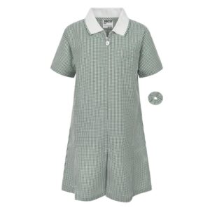 Gingham Dress, Zeco 2023, Bottle Green