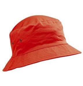 Child’s Cotton Bucket-Style Sun Hat, Red (2 sizes)