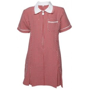 Gingham Dress in Larger Sizes, Offer, Innovation brand, Red, 34 inch