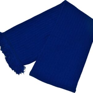 Childs Knitted Ribbed Scarf Royal Blue
