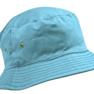 Childs Cotton Bucket-Style Sun Hat, Sky Blue (2 sizes)