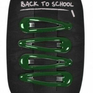 Hair Clips  Pack of 4  Bottle Green