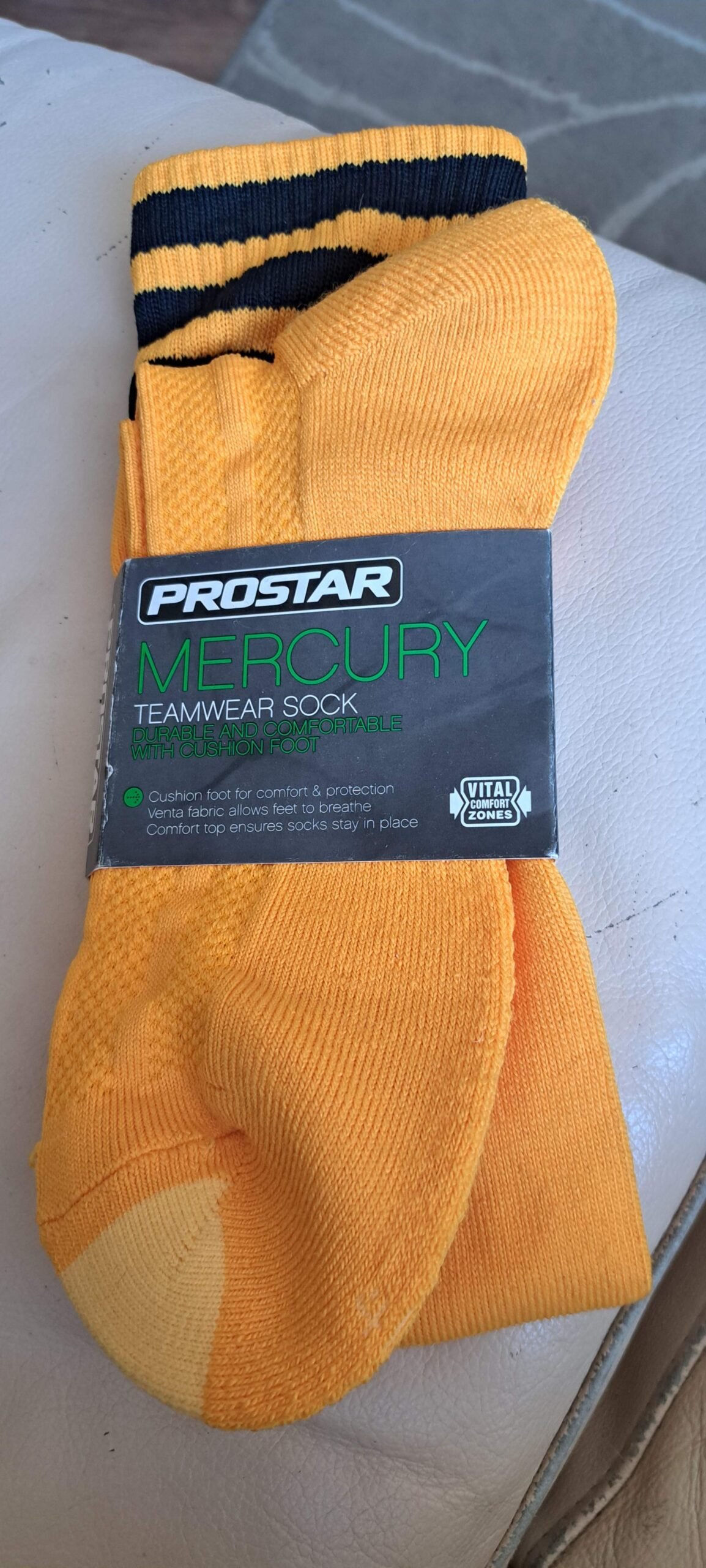 ProStar Teamwear Sock Amber/Black Hoops