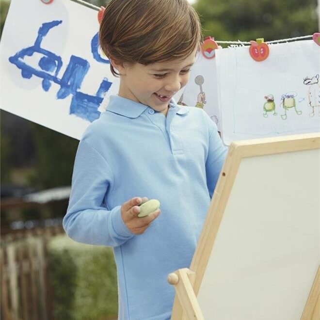 Sky Blue Long sleeved polo shirt Lifestyle